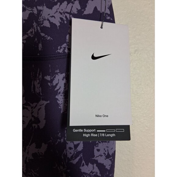 NWT Nike One Dri-Fit Leggings High Waist Athletic Yoga Gym XS Purple FZ3229-509 - Picture 4 of 10